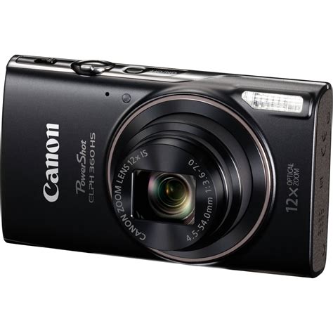Canon PowerShot ELPH 360 HS Digital Camera (Black) .